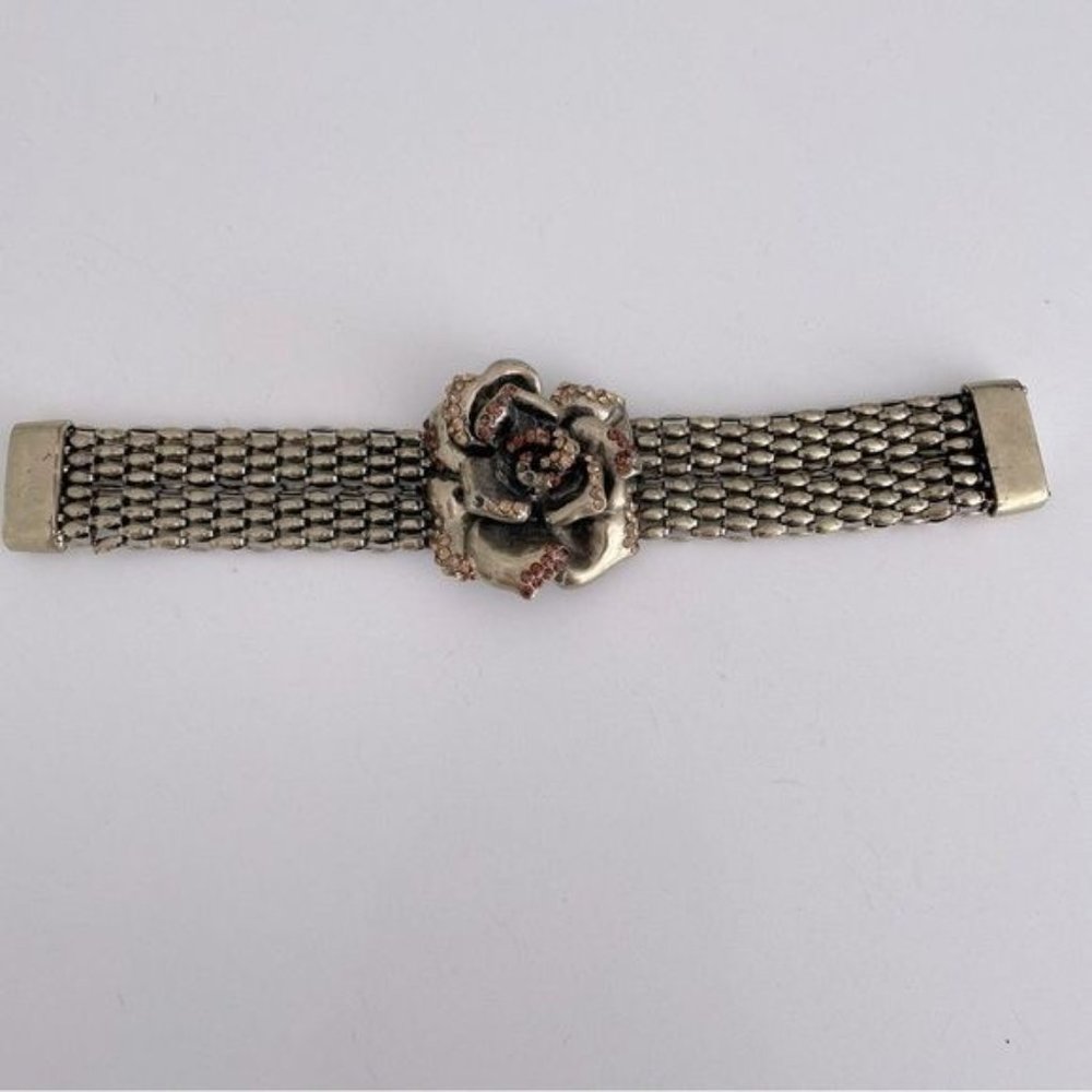 3 For $10! Brass Flower Magnetic Bracelet